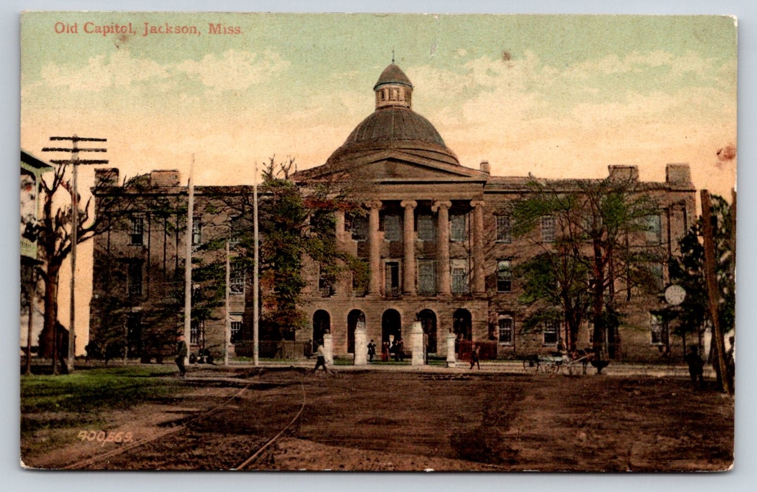 Old Capitol Jackson Mississippi 1907 Postcard Eyrich & Co. Vintage Miss.