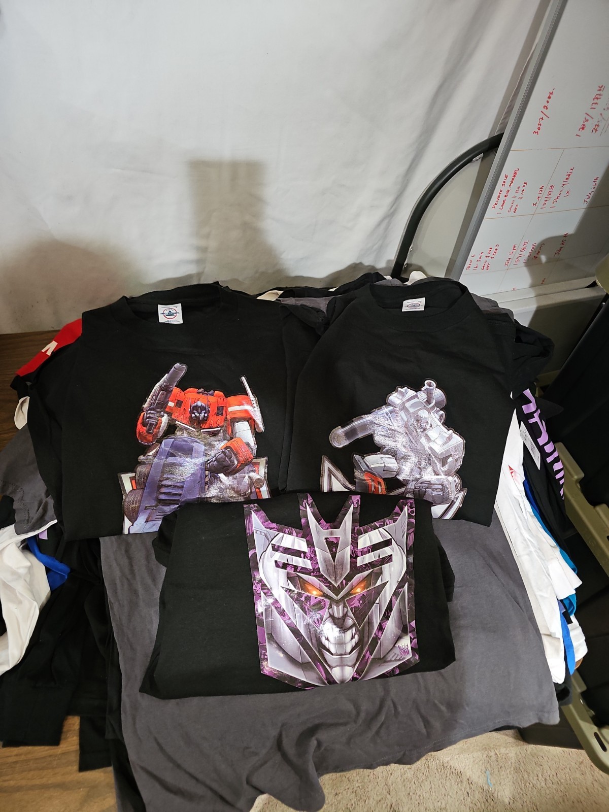 Y2K? TRANSFORMERS 3 PACK VINTAGE PRO WEIGHT HANG TAG T-SHIRTS MED 19x27  (SHT1)