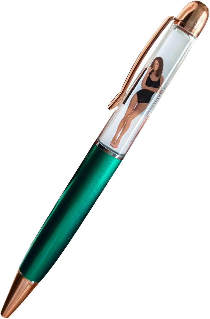 Ballpoint Pens Naked Lady Girl Tip and Strip Nude Gag Giftturquoise