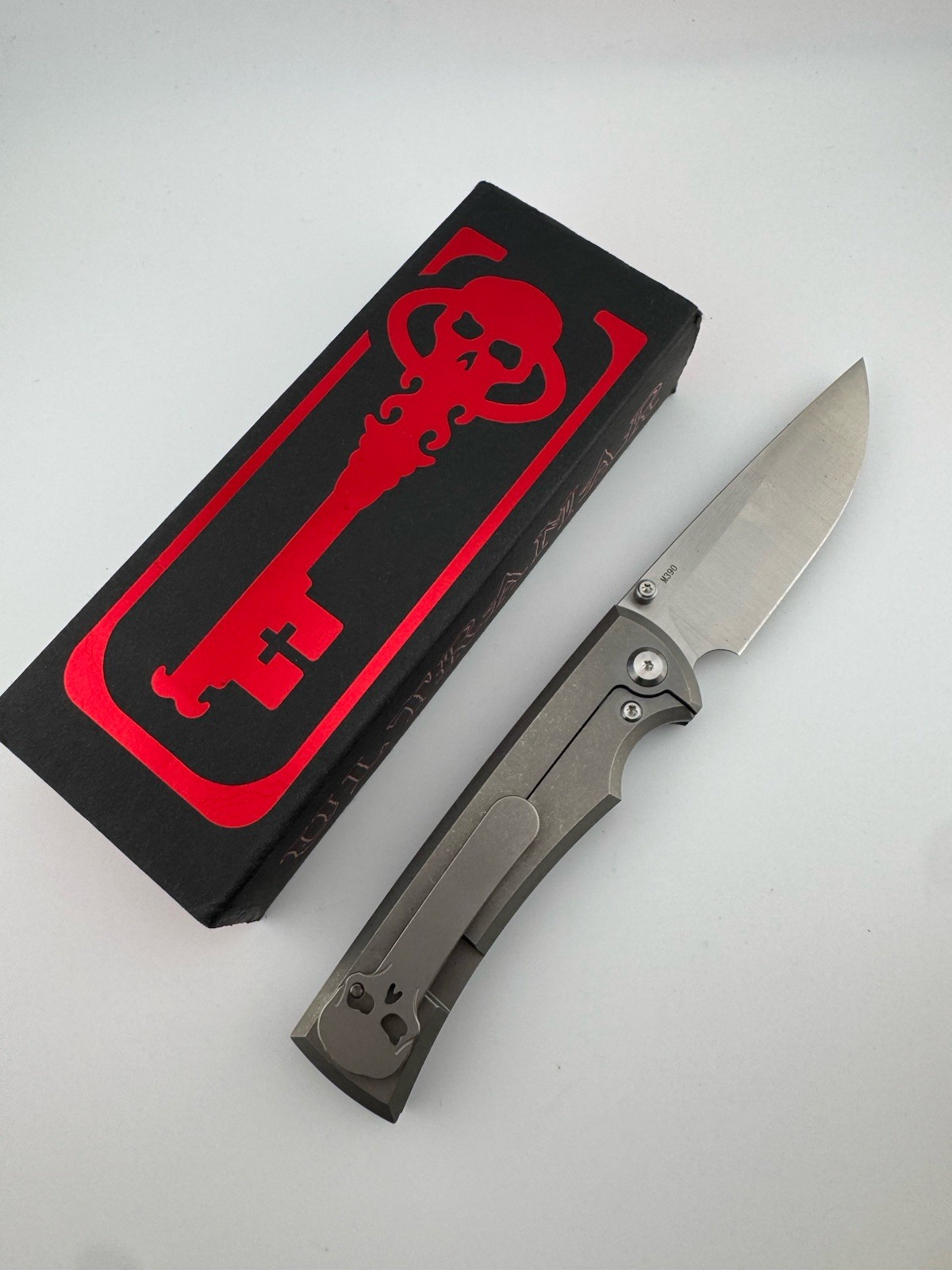 Chaves Knives Liberation 229 Stonewashed Titanium Black G10 Machine Blade