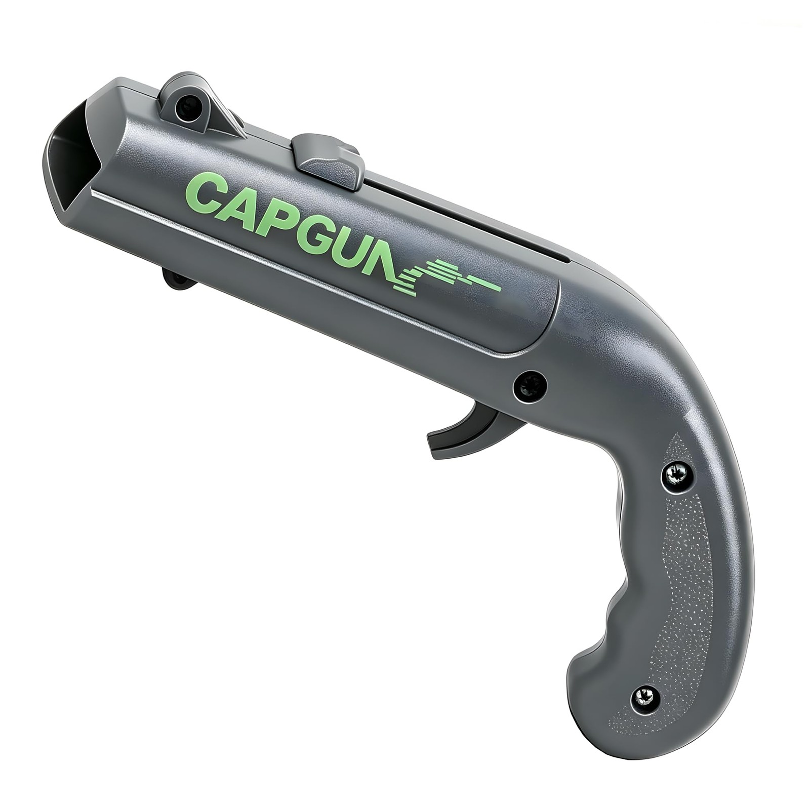 Grey Novelty Cap Gun Style Bottle Opener – Realistic Construction with Ergono...