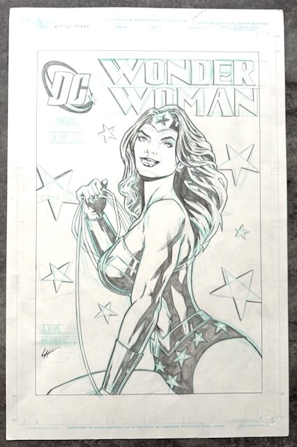 Signed Luis Henriques Wonder Woman Tryout Cover 11X17