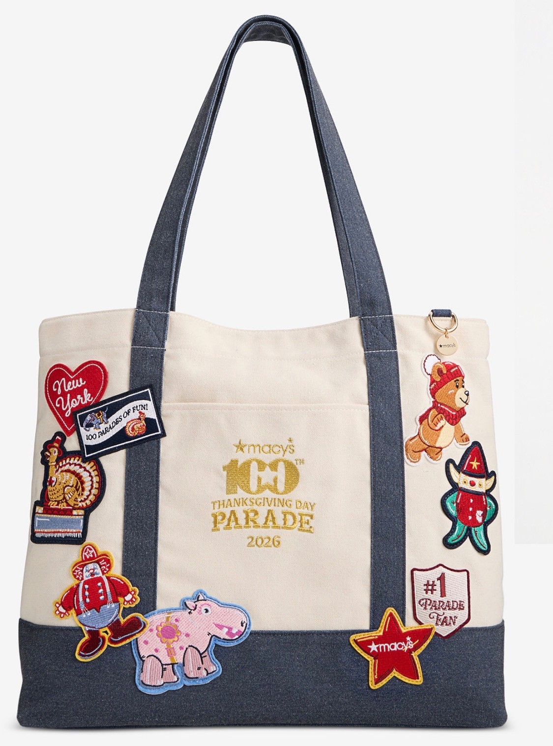NEW 100th MACY\'S Thanksgiving Day Parade Large Balloon Character Canvas Tote Bag