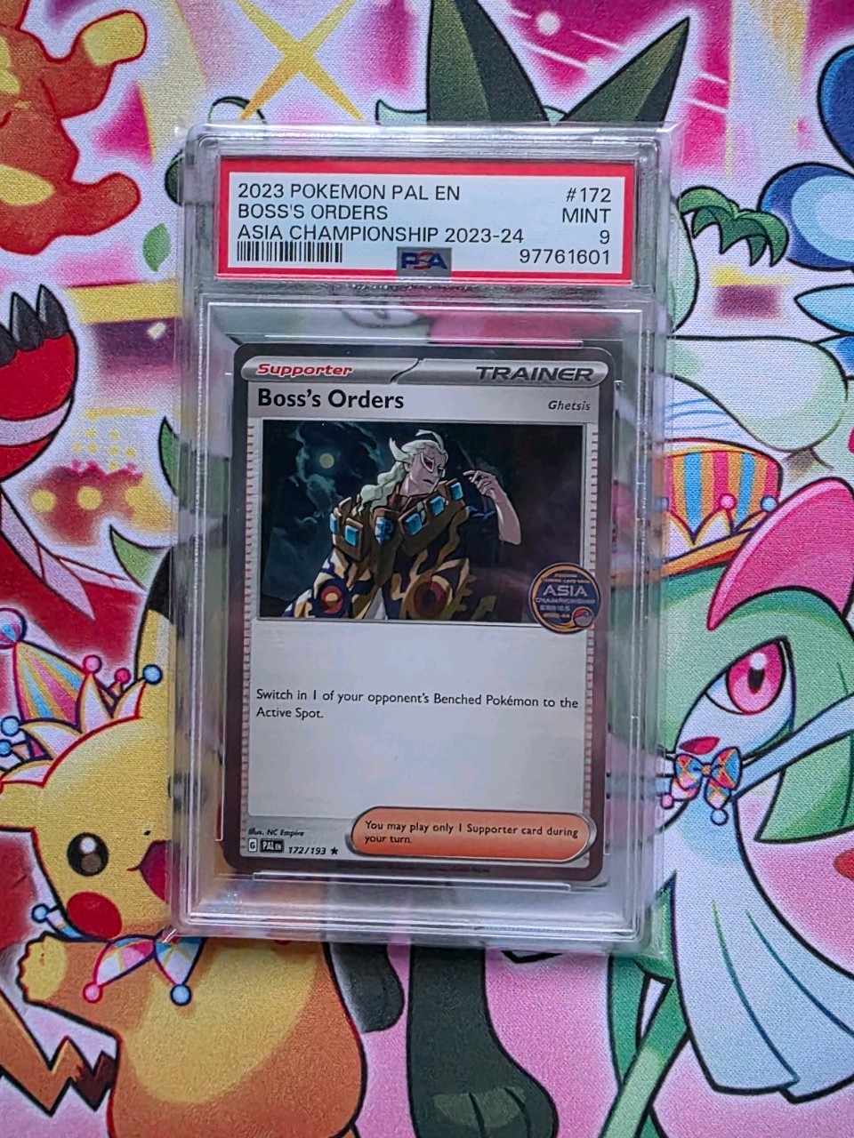 Pokemon Asia Championship Series Boss\'s Orders PSA 9 Mint