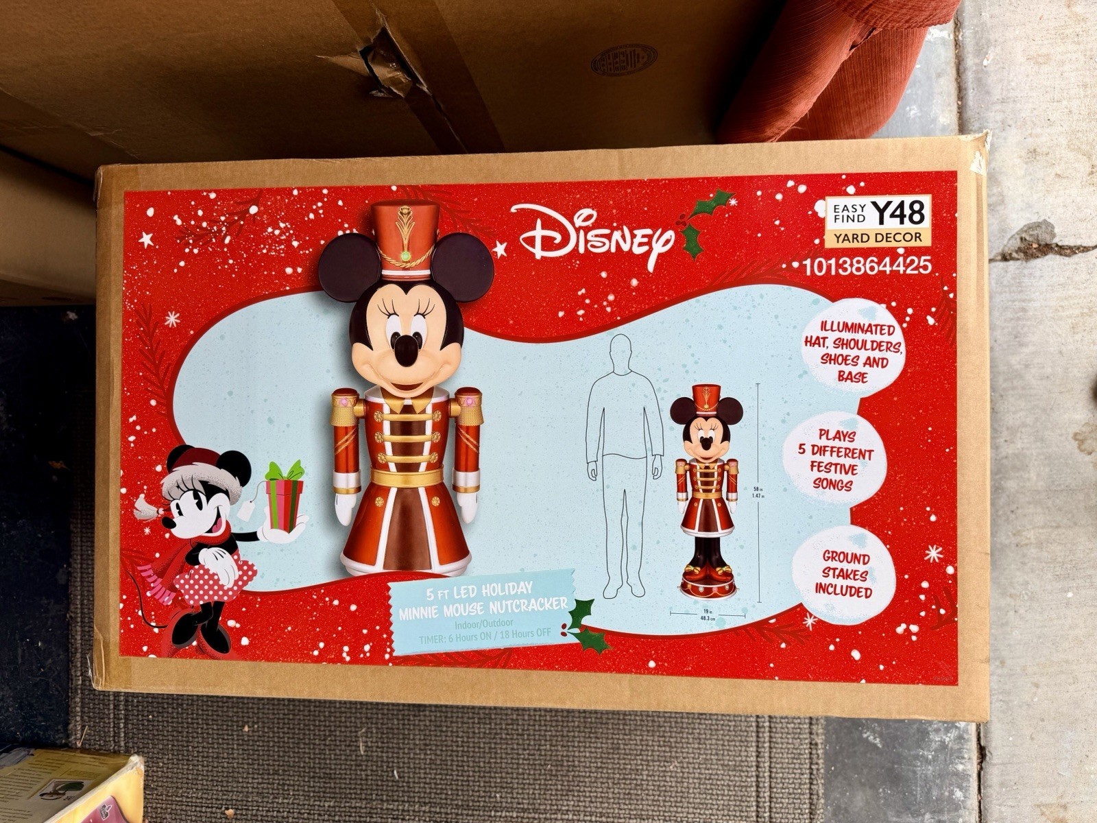 Disney 5Ft LED Holiday Minnie Mouse Nutcracker 2025 Home Depot