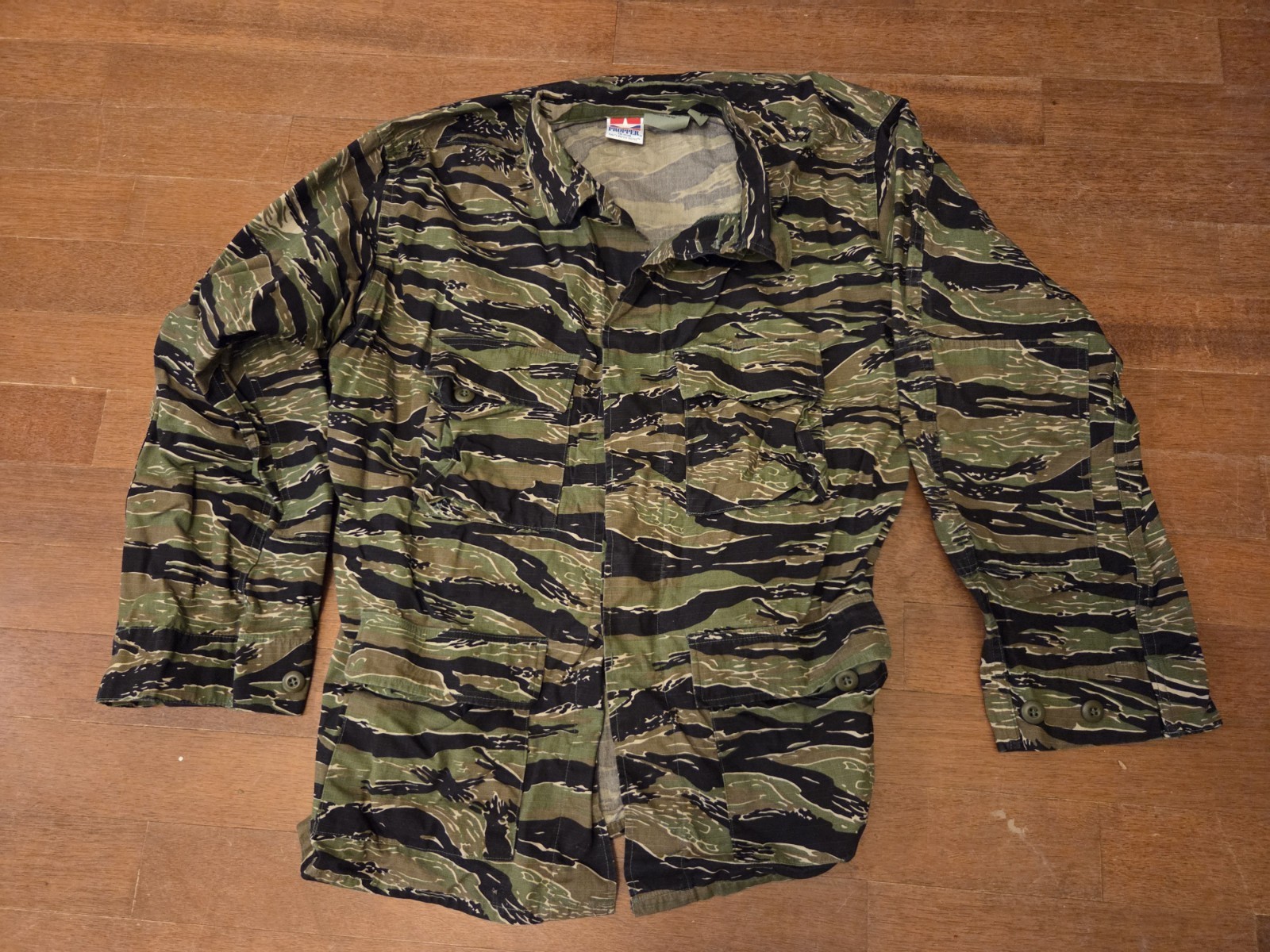 Propper Tiger Stripe Camo BDU Shirt Jacket XL Regular 100% Cotton Military...