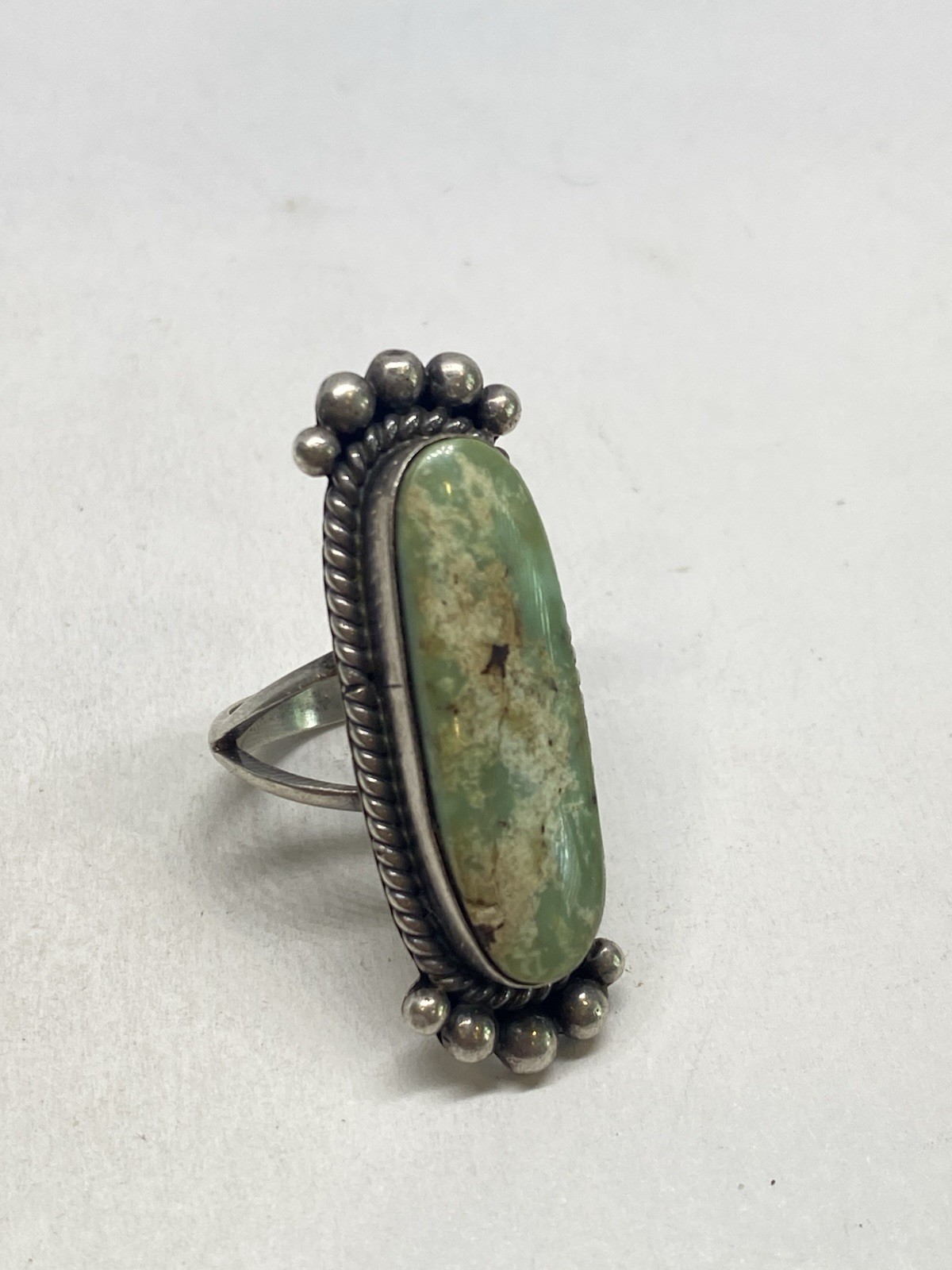 SIZE 7 11g MARY ANN SPENCER TURQUOISE NATIVE AMERICAN RING VINTAGE RARE