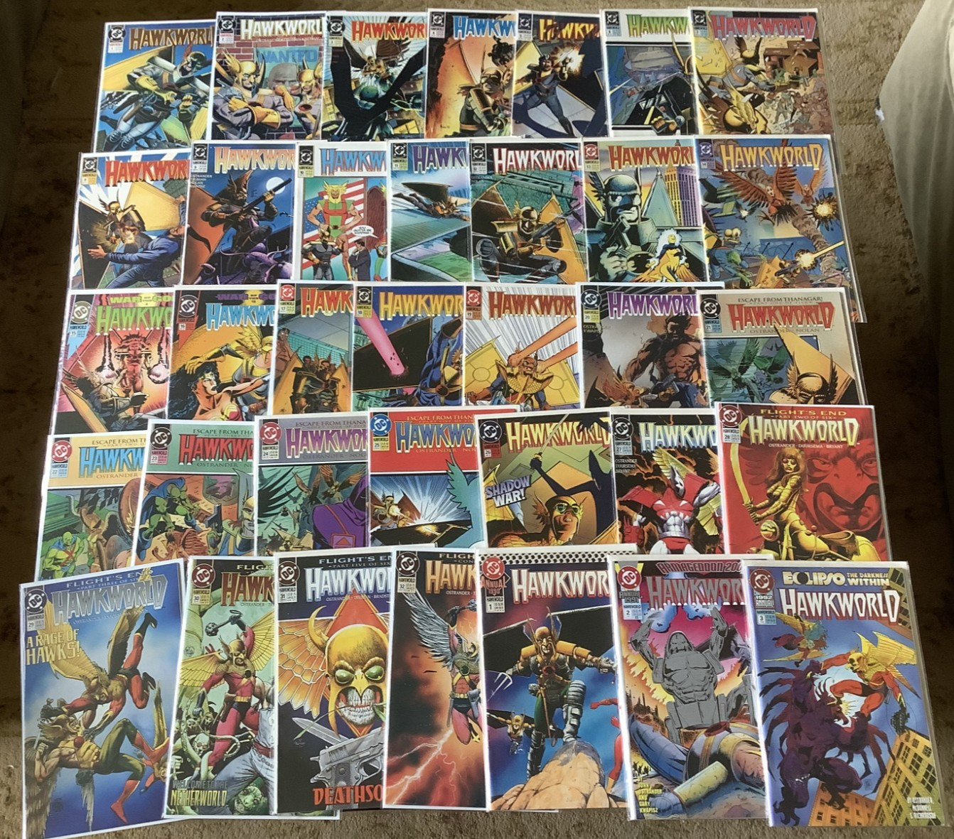 Hawkworld 1-32 Annual 1-3 VF/NM Full Series Hawkman Hawkgirl Tim Truman Ostrande
