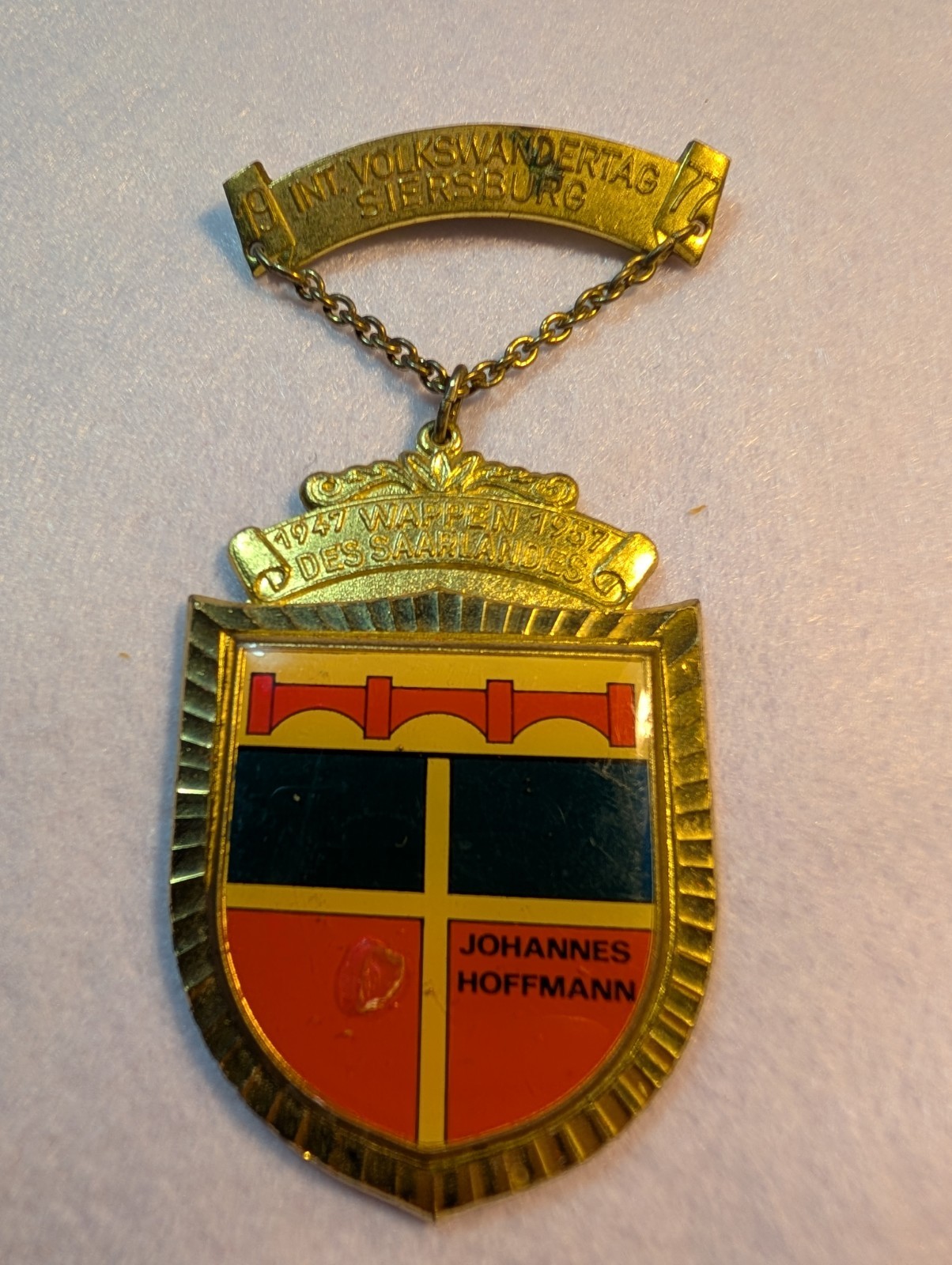 19 INT. Volkswandertag Siersburg Wappen Des Saarlandes Johannes Hoffmann...