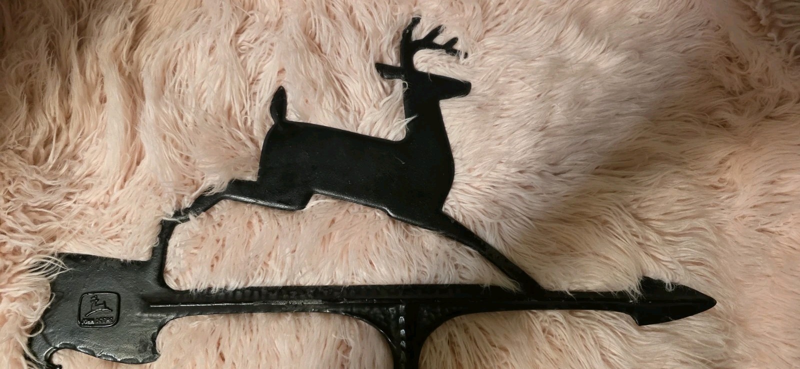 Vintage 1960's John Deere Landing Deere Wrought Iron Weather Vane