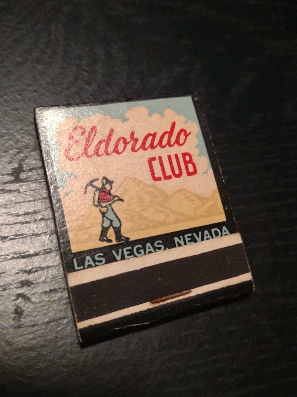Vintage Las Vegas Matchbook 1947-51 Eldorado Club Unstruck Very Rare History