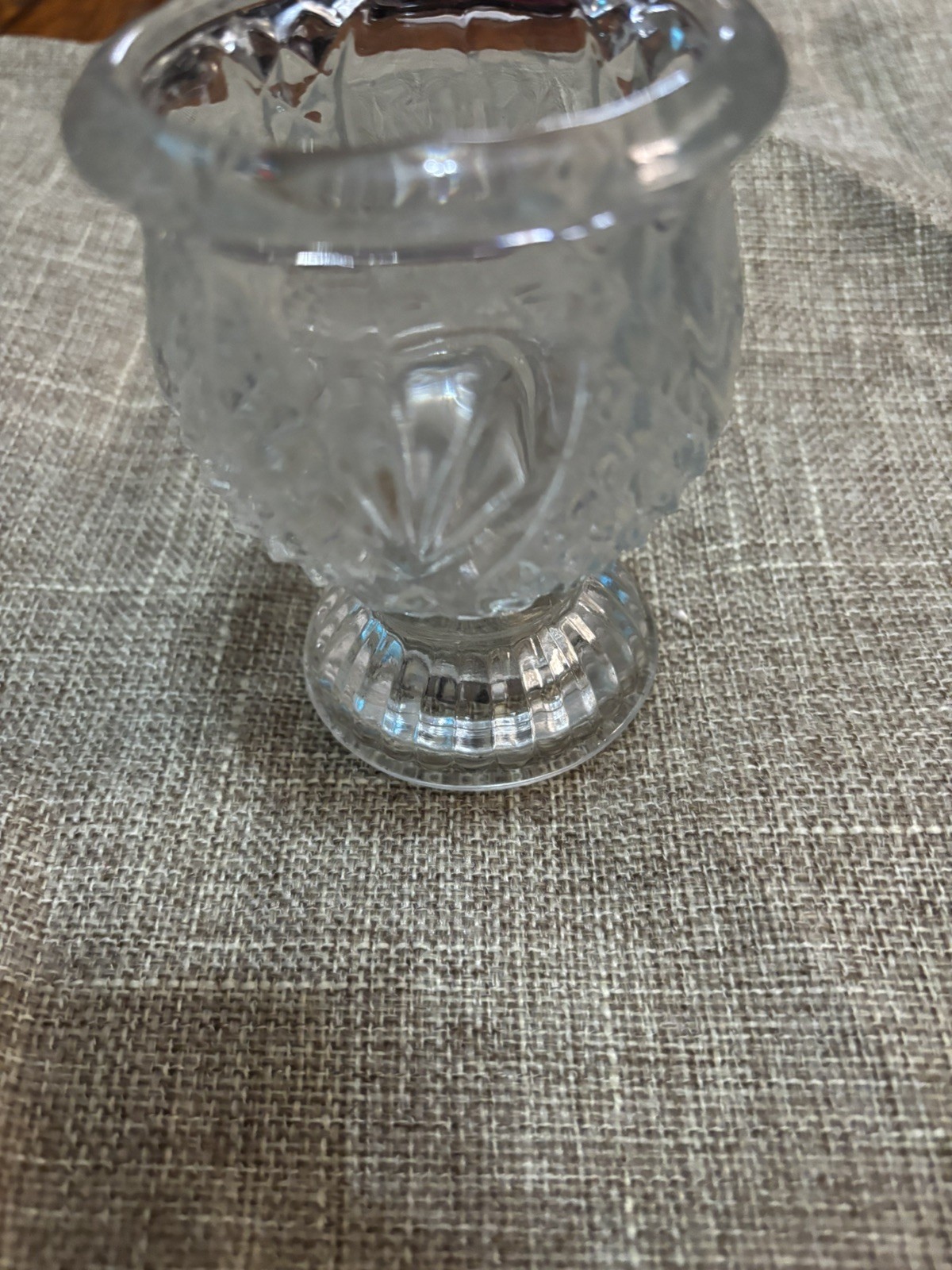 Tulip Clear Fire Crystal Reversible Candle Holder 