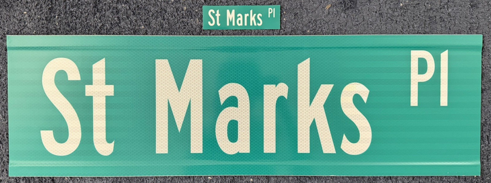 Official NYC DOT new ST MARKS PL Street Sign LTD /50 IN HAND