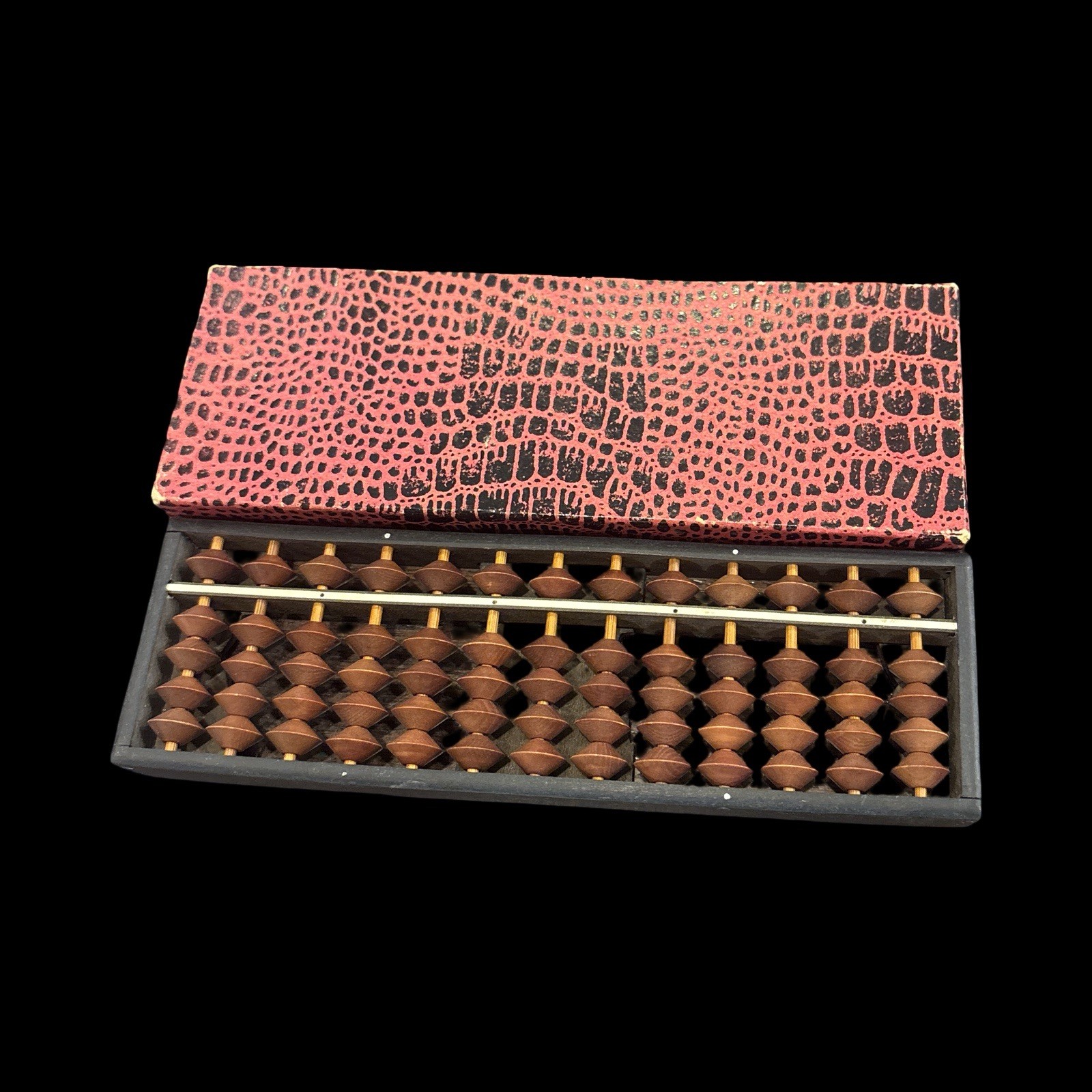 Vintage Miniature SUN Abacus In Original Box Japan Approx. 6 1/2\