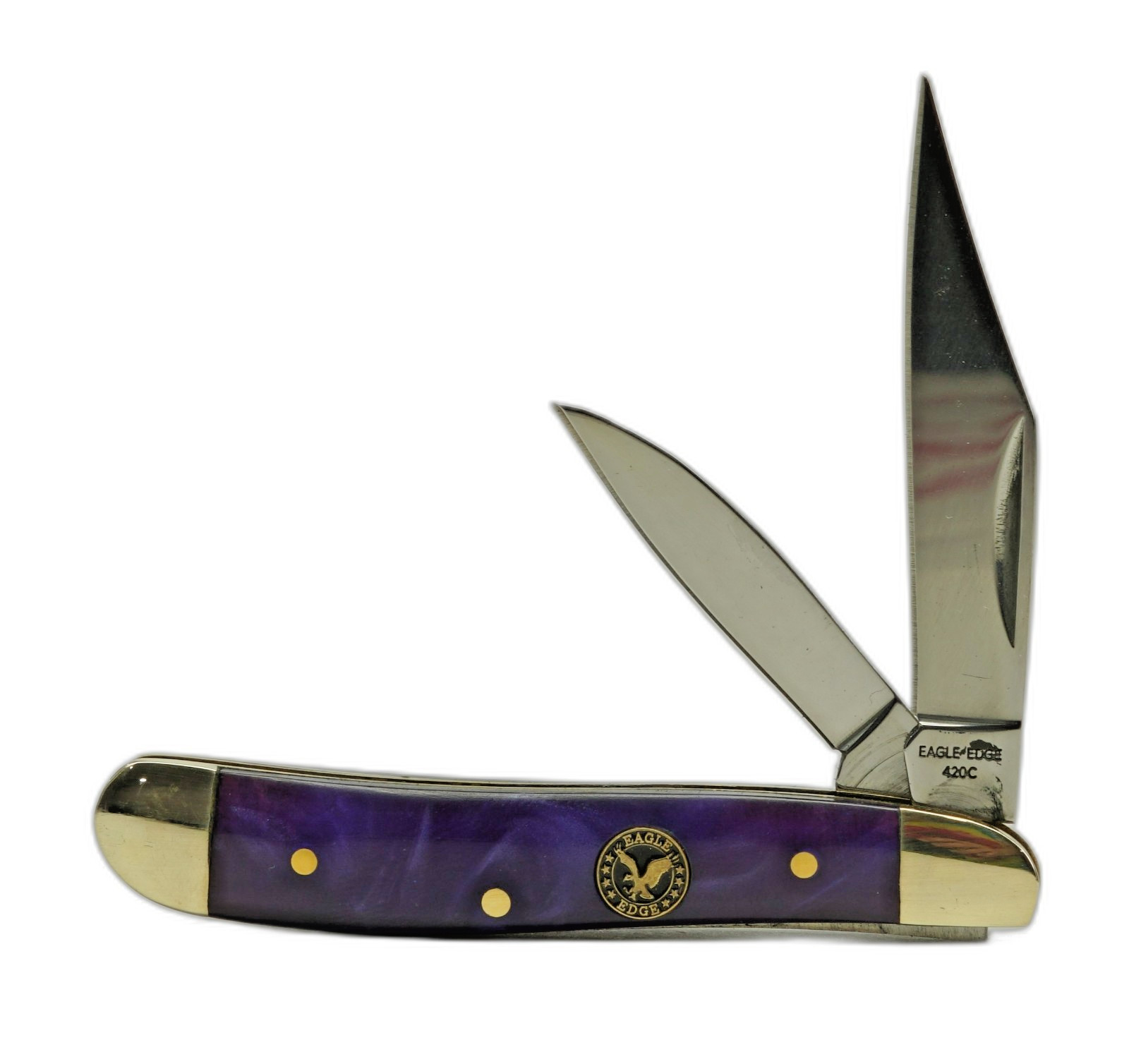 NEW COLORS - EAGLE EDGE Pocket Knife, Small Peanut Style - TWO Blade, 2.75 NEW COLORS - EAGLE EDGE Pocket Knife, Small Peanut Style - TWO Blade, 2.75