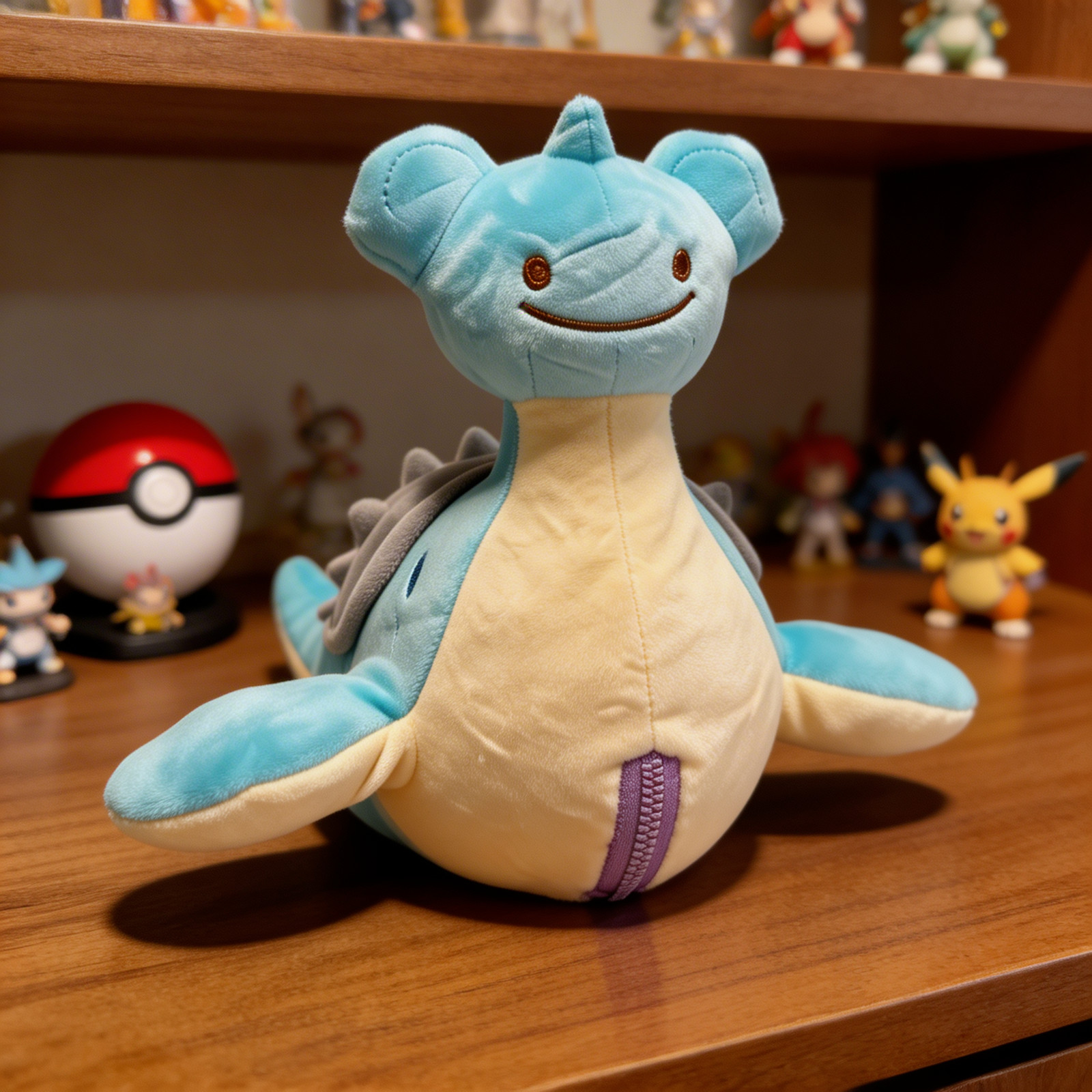 Pokemon Center Reversible Ditto Lapras Plush Hidden Ditto Stuffed Plush Toy