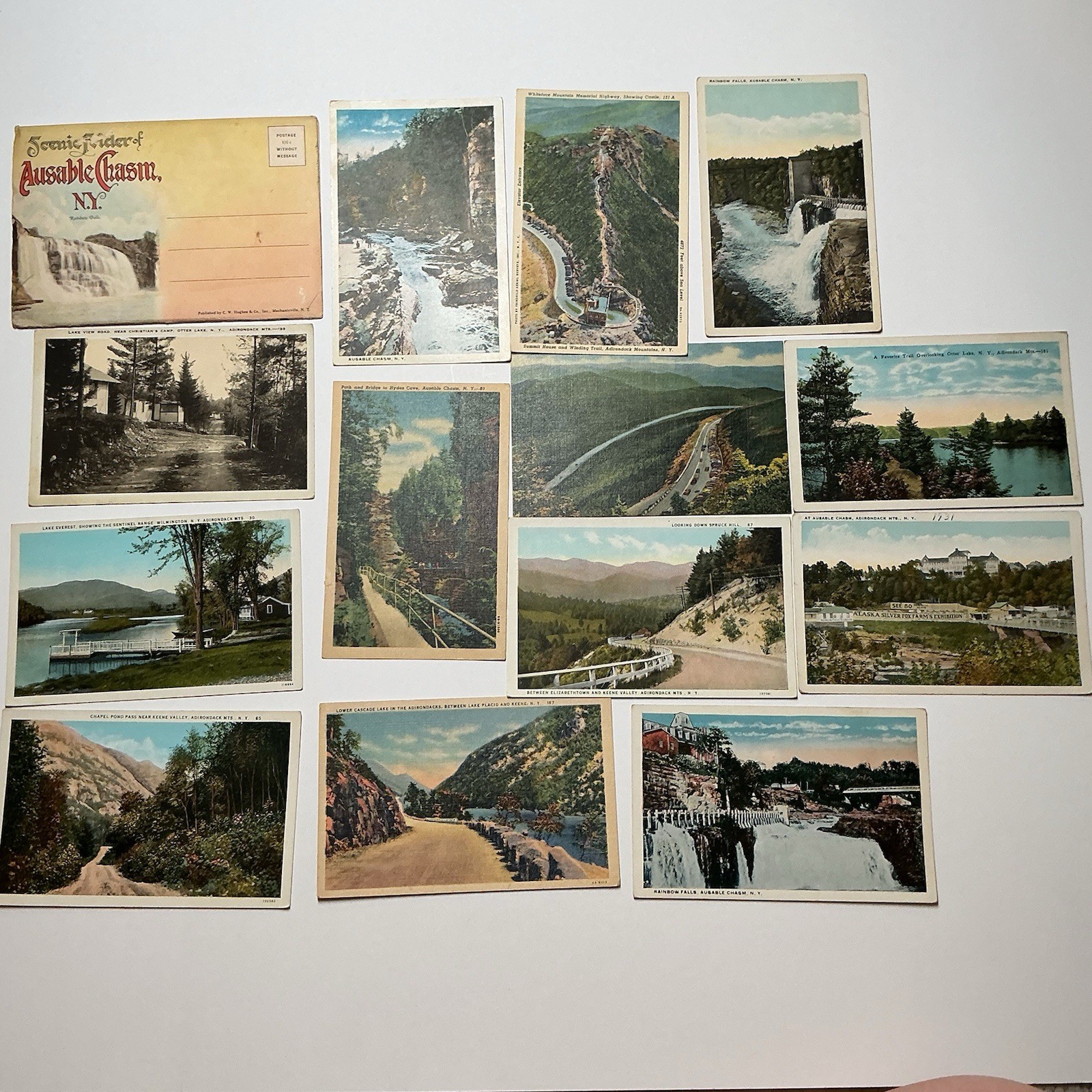 Post Card Lot 14 Cards Adirondacks Northern New York Ausable Chasm Early 1900s
