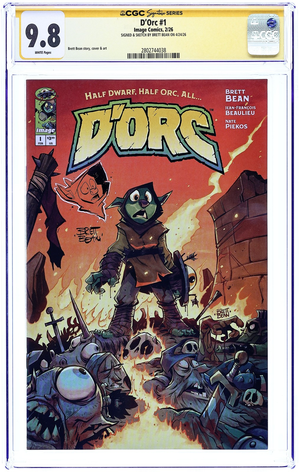 D\'orc 1A CGC 9.8 SS Bean 2026 2802744038