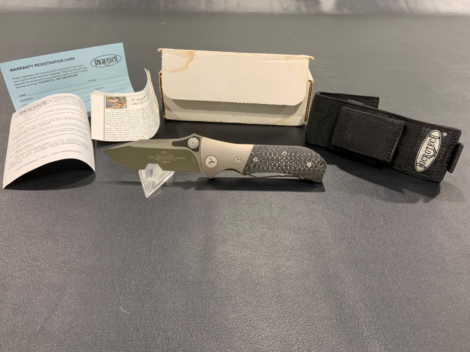 Microtech mtx2 od green blade w/ cf scales
