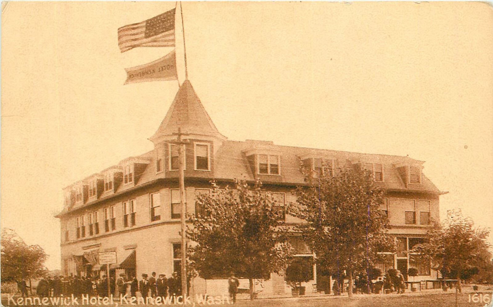 Postcard C-1910 Washington Kennewick Hotel occupation roadside 23-12151