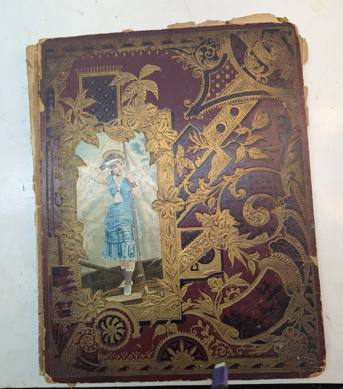 VTG Loaded Beautiful Antique Victorian Scrapbook Advertising Full Of Ephemera VTG Loaded Beautiful Antique Victorian Scrapbook Advertising Full Of Ephemera