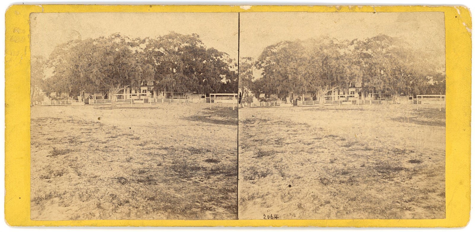 BROOKLYN STEREOVIEW - Felter Hotel Grounds - Anthony 1860s SCARCE