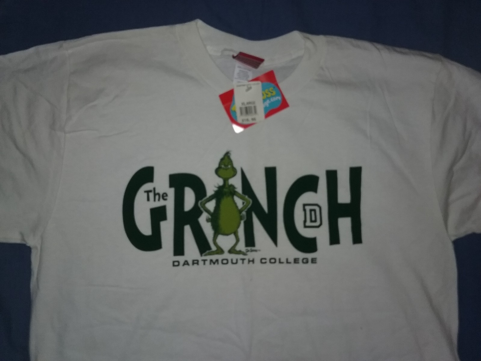 NWT Dartmouth College The Grinch XL Cotton T-Shirt by Dr. Seuss Excellent Cond. NWT Dartmouth College The Grinch XL Cotton T-Shirt by Dr. Seuss Excellent Cond.