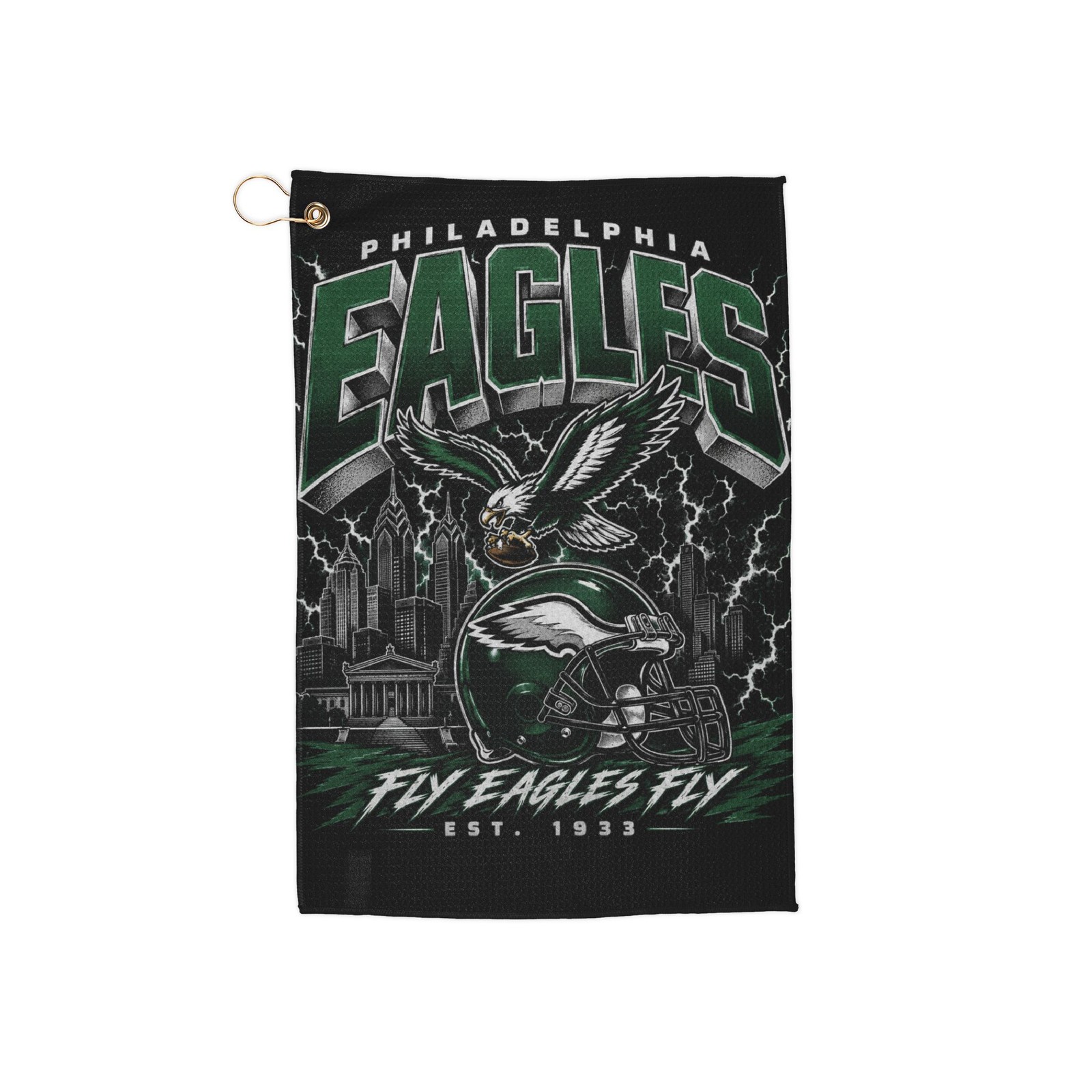 Philadelphia Eagles Golf Towel Philly NFL Football Go Birds Fly Eagles Fly