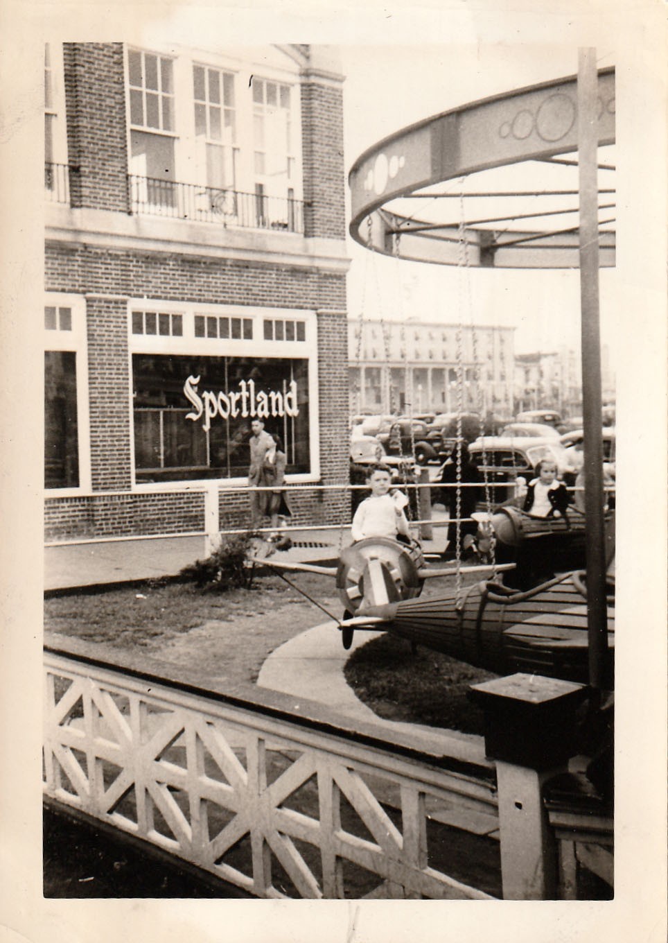 Vintage Photo 1941 Sportland Pier Wildwoods Boardwalk New Jersey Kiddie Ride