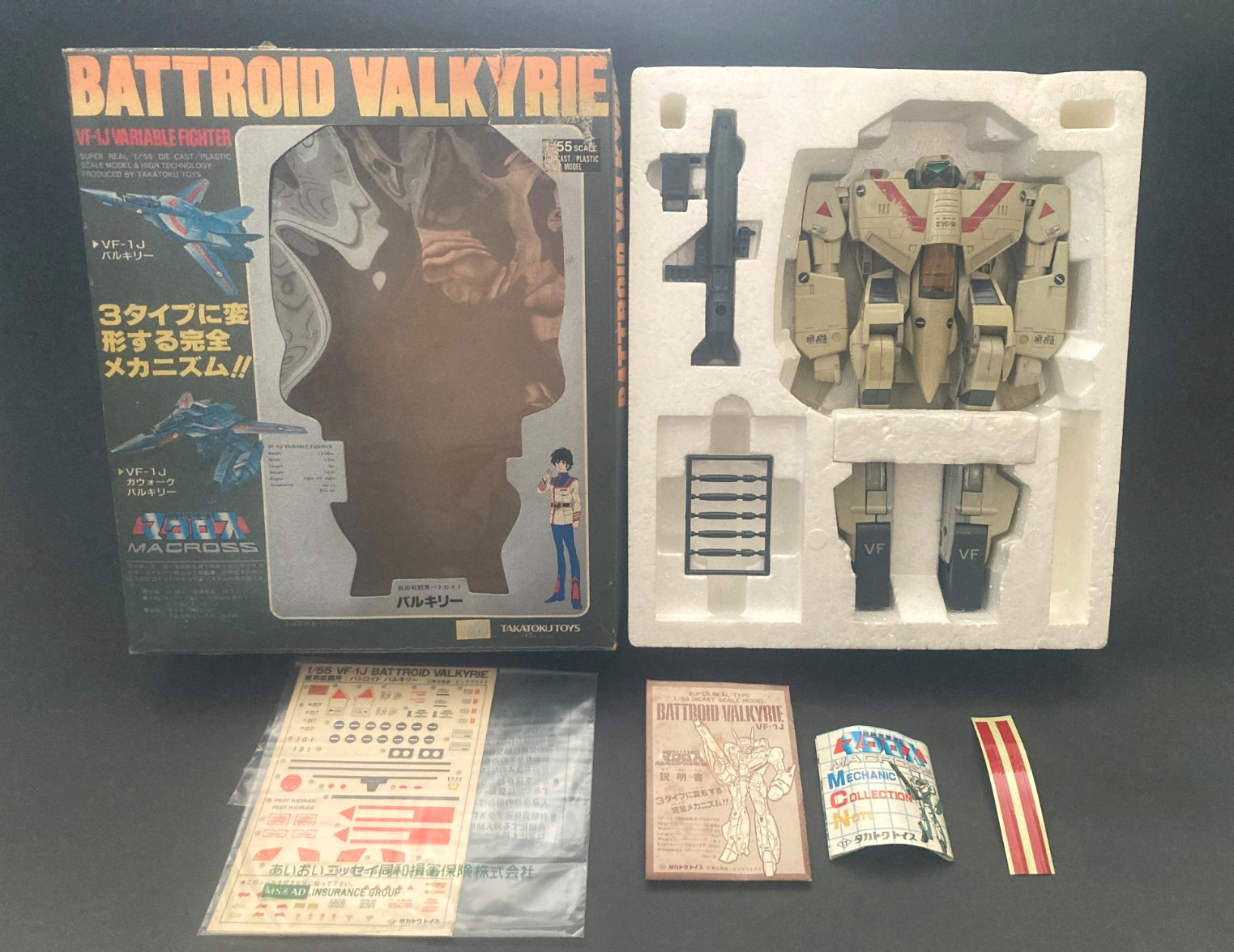 Vintage Macross VF-1J BATTROID VALKYRIE Hikaru Ichijo 1982 TAKATOKU TOYS BANDAI