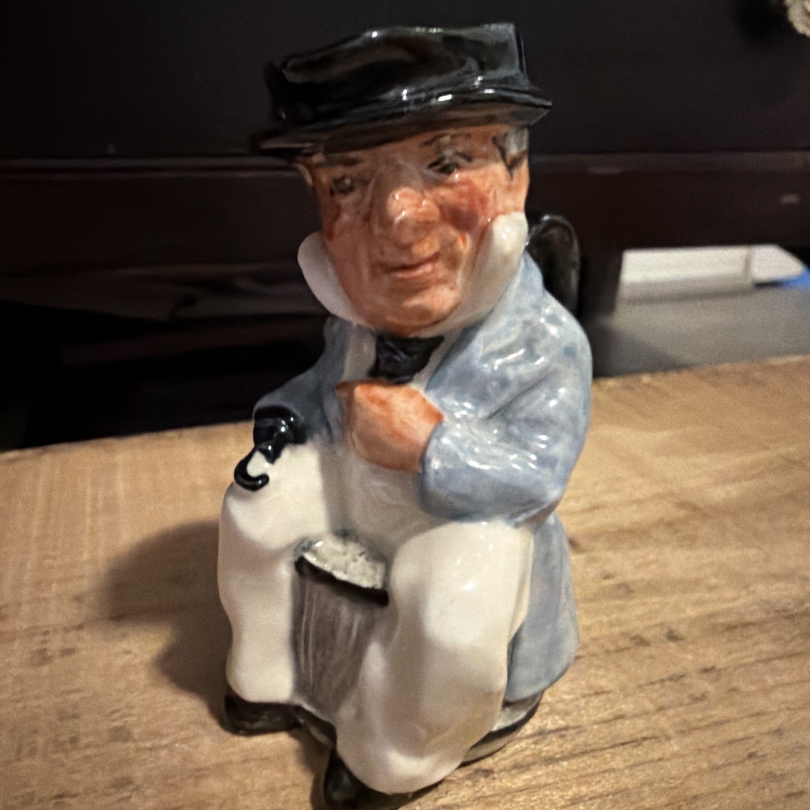 Vintage Artone England Mini Toby Jug Captain Cuttle 3.5” Hook Perfect