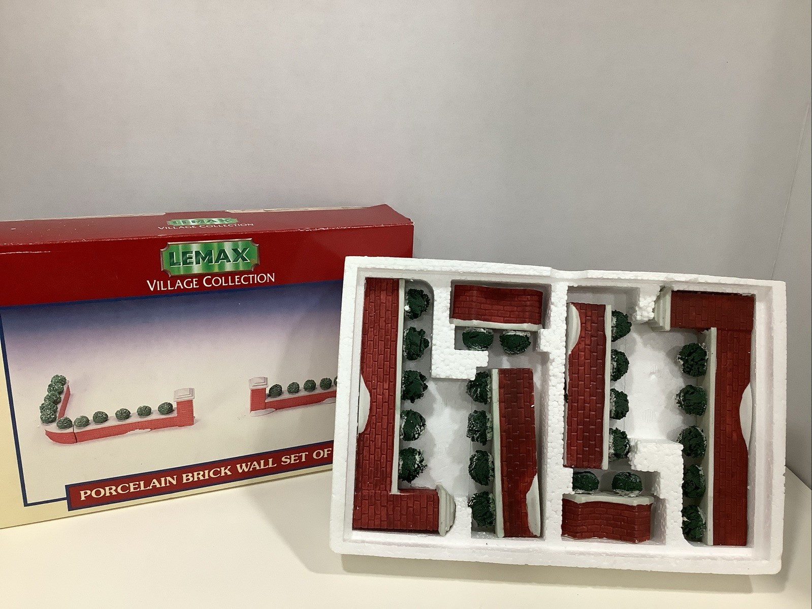 Lemax Village Collection  23059 Accessory ‘Porcelain Brick Wall’ Set of 6