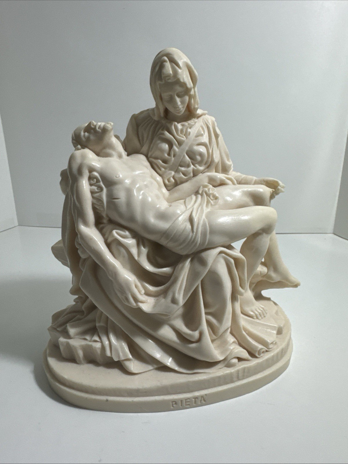 Pieta Sculpture Michelangelo Mary Jesus A. Santini Italy 7\