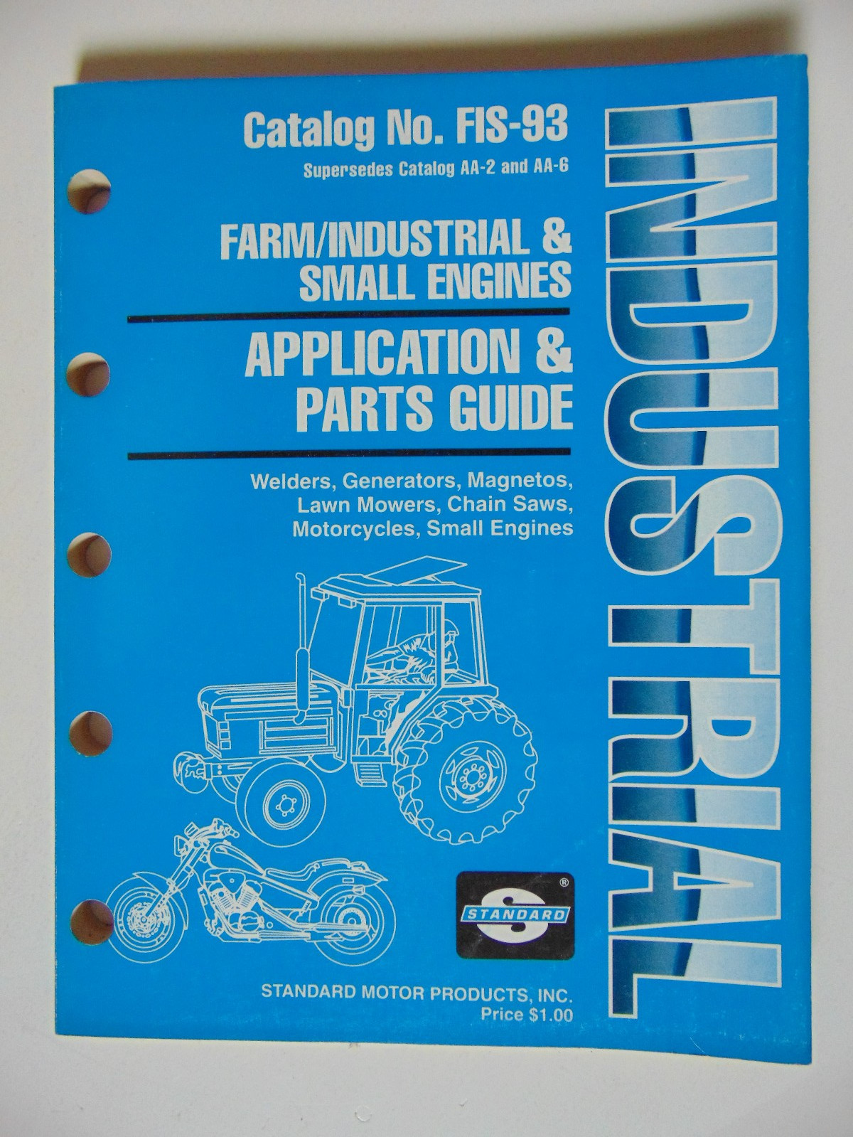 Vintage Original 1993 Standard Farm/Industrial & Small Engine Parts Catalog