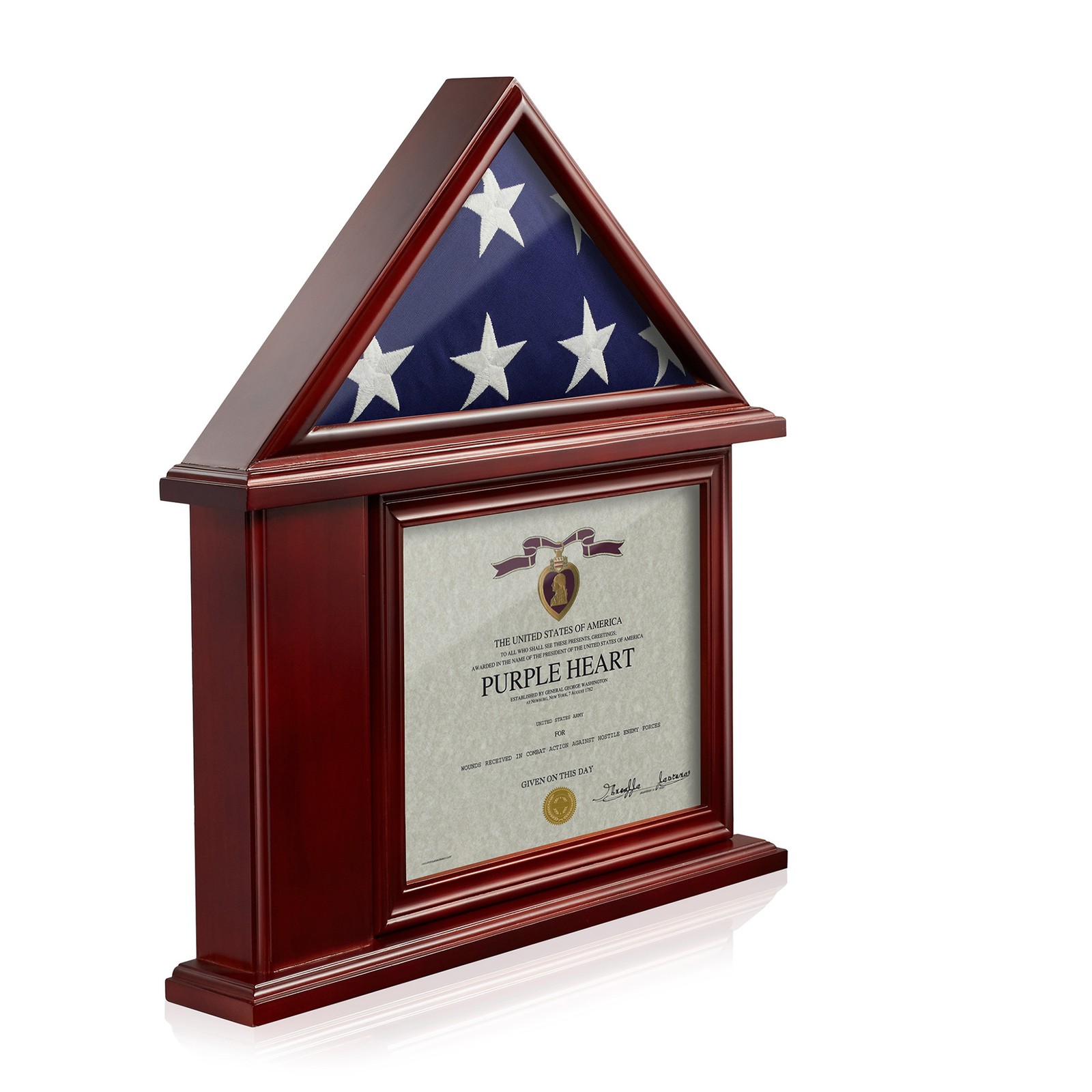 Memorial Flag Display Case Military Shadow Box for 3\' x 5\' Folded Flag