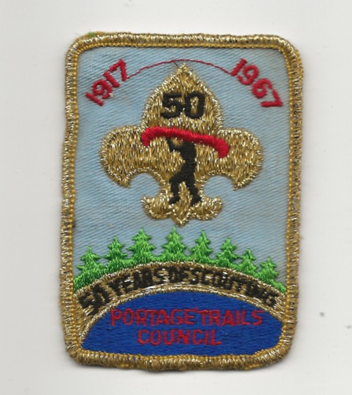 PORTAGE TRAILS COUNCIL / 50th Anniversary  patch  - Boy Scout BSA A121 B55