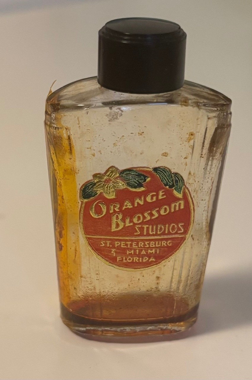 Vintage 1930s St. Petersburg Florida Orange Blossom Perfume Bottle