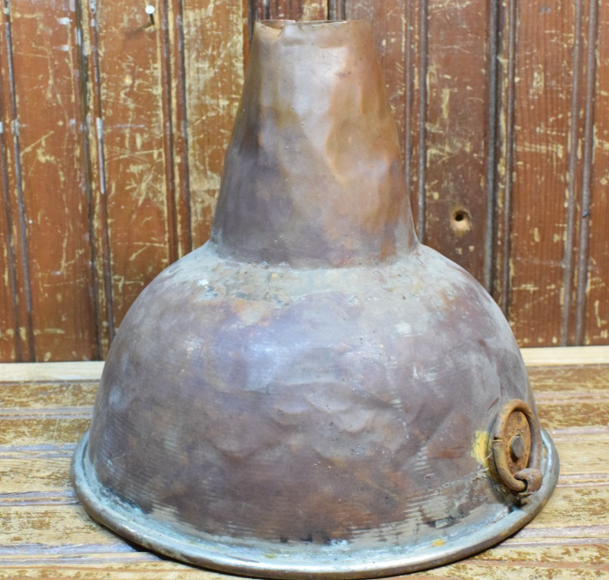 SOLID COPPER FUNNEL STEAMPUNK OLD TIMEY VINTAGE 1930s KITCHEN HANDMADE DECOR