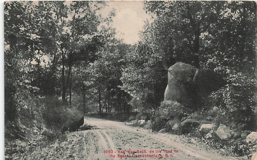 Postcard RI: Half Way Rock Road to Beach, Quonochontaug, Rhode Island DB 1909 Postcard RI: Half Way Rock Road to Beach, Quonochontaug, Rhode Island DB 1909