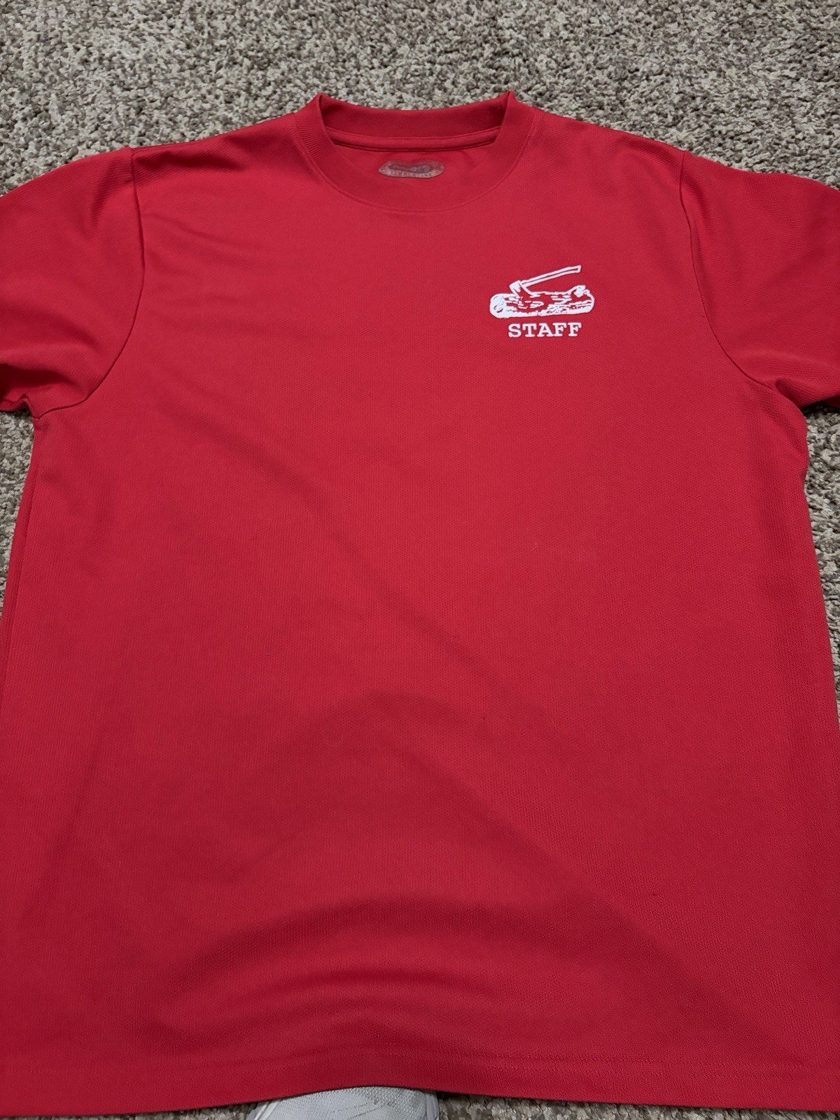 WOODBADGE STAFF SHIRT - Large Red Short Sleeve Unisex - SCOUTS BSA