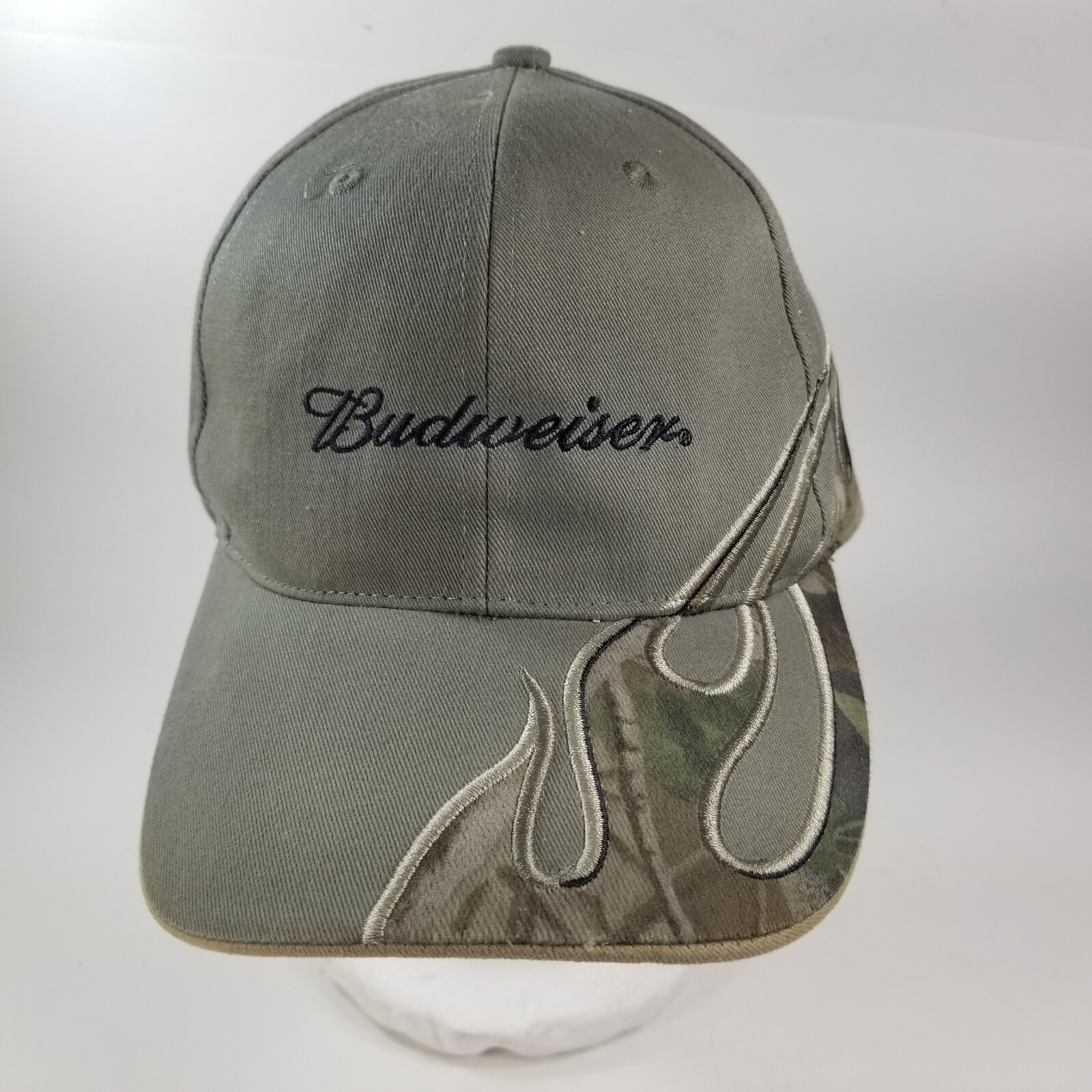 BUDWEISER Baseball Hat Official Product Camouflage Flame 2008 Casual Cap Mens.