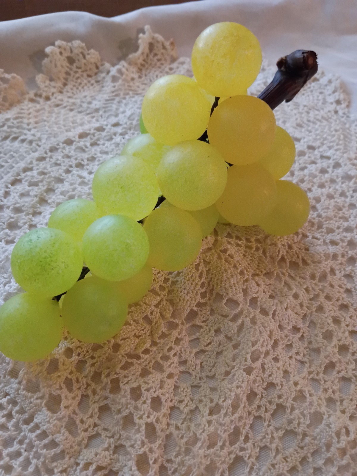Vintage Alabaster Italian Stone Grape Cluster MCM Grapes