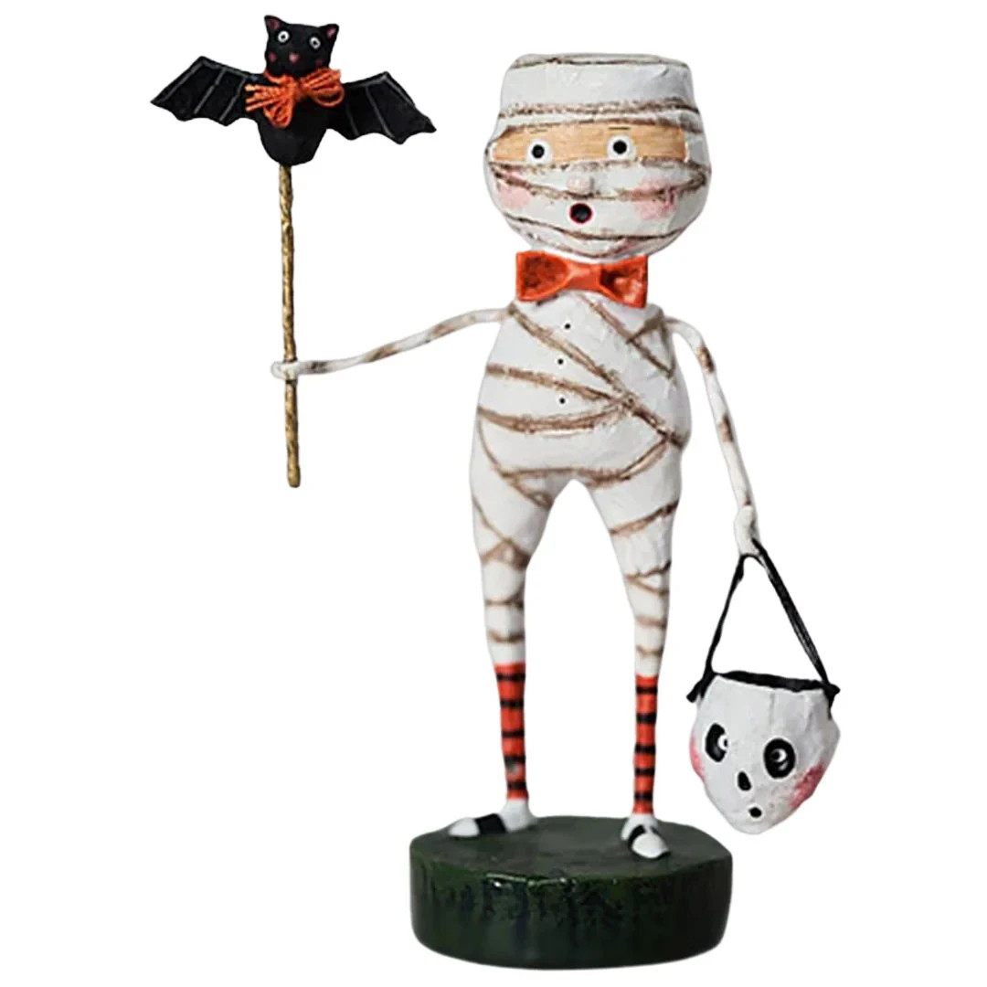 LORI MITCHELL ~ Mummy Boy ~ Folk Art Halloween Trick or Treat Figure