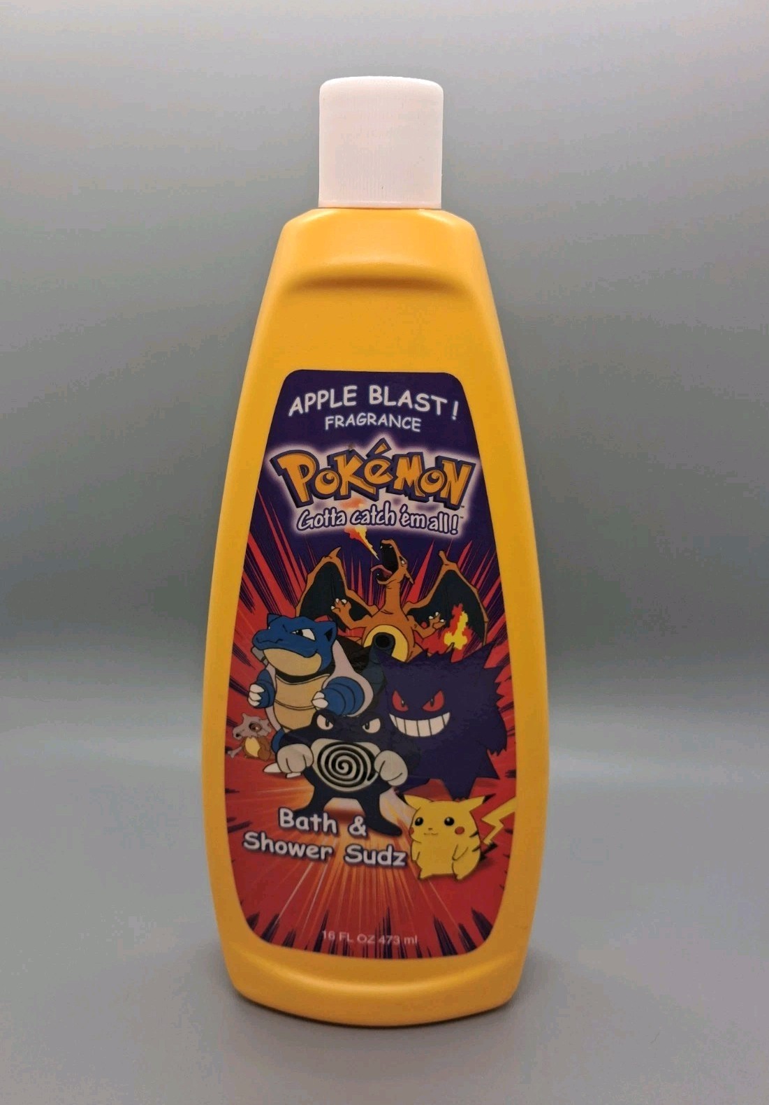 Vintage 2000 Pokemon Bath & Shower Sudz Empty Bottle Pikachu Charizard Blastoise
