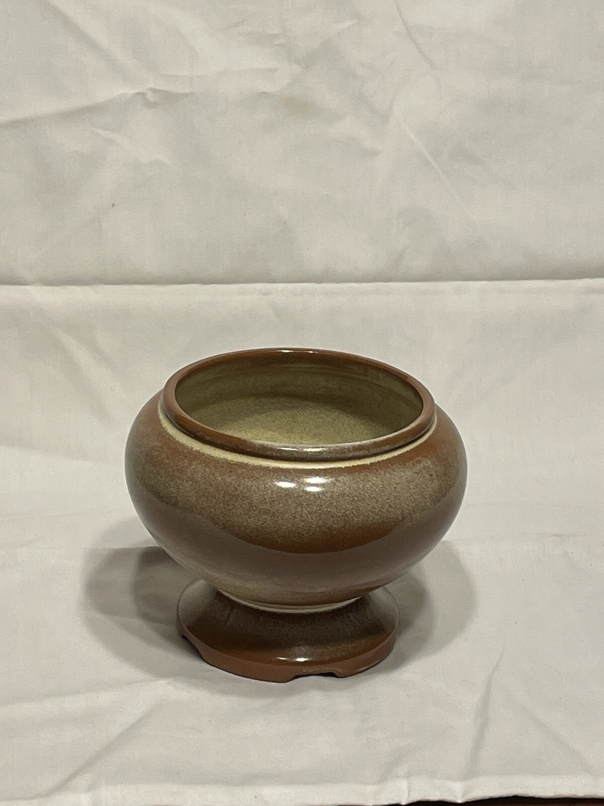 Frankoma Pottery 22S Beautiful Desert Gold Footed Bowl Pot Planter
