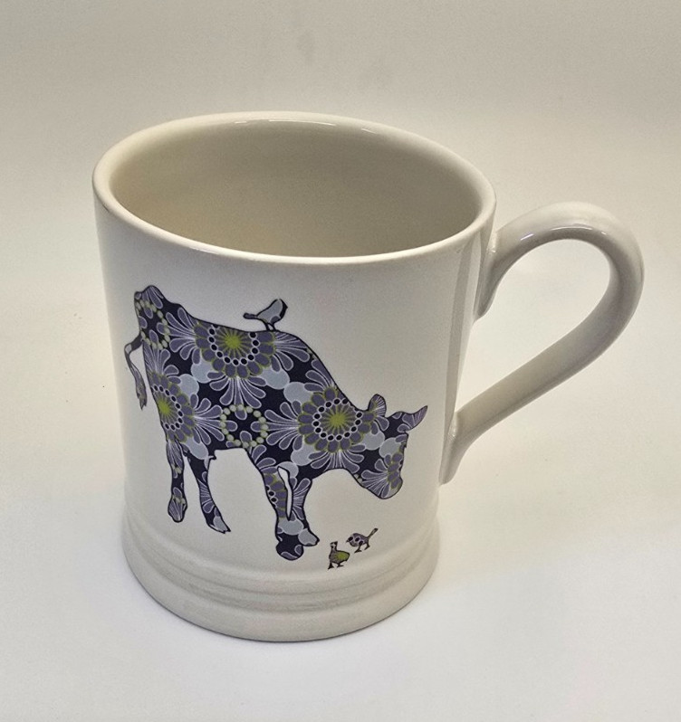Jersey Pottery BESSIE cow 12oz Mug - NEW