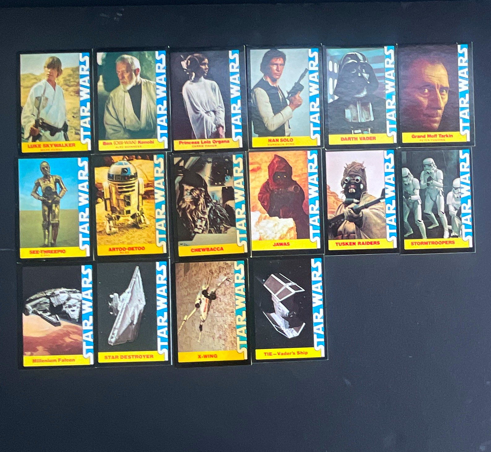 1977 Star Wars Wonder Bread special insert promo cards complete 16 card set 
