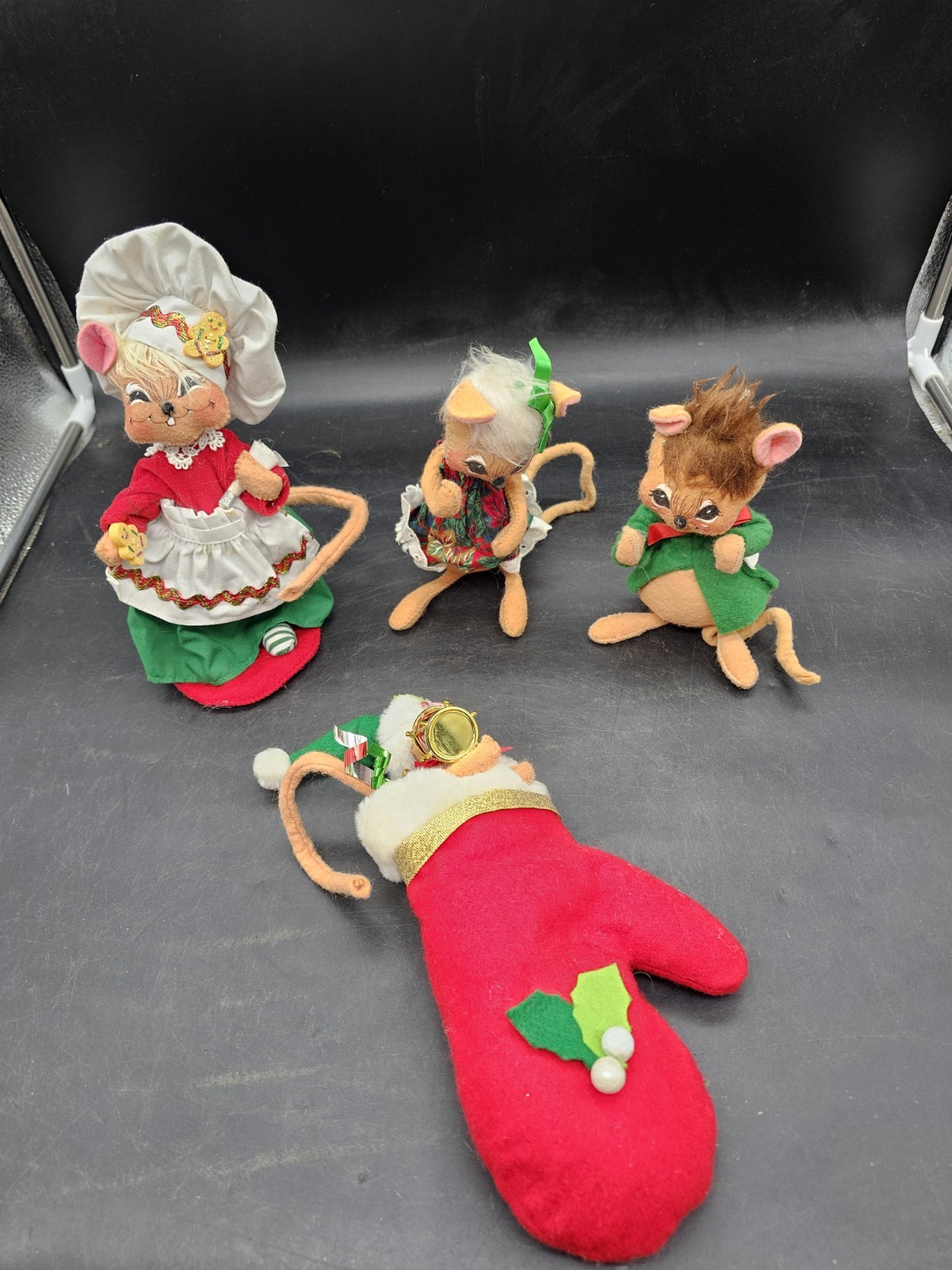 Annalee Christmas Mouse / Mice Lot Of 4