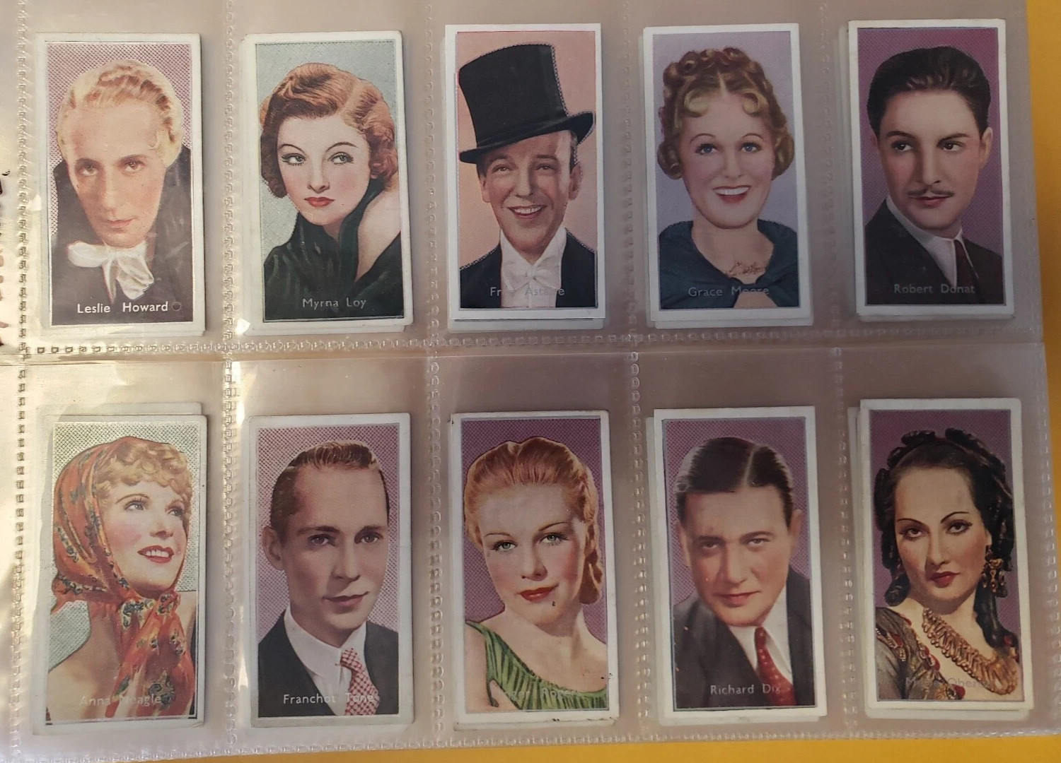1936 CARRERAS LTD. FILM STARS 50 DIFFERENT TOBACCO CARD SET