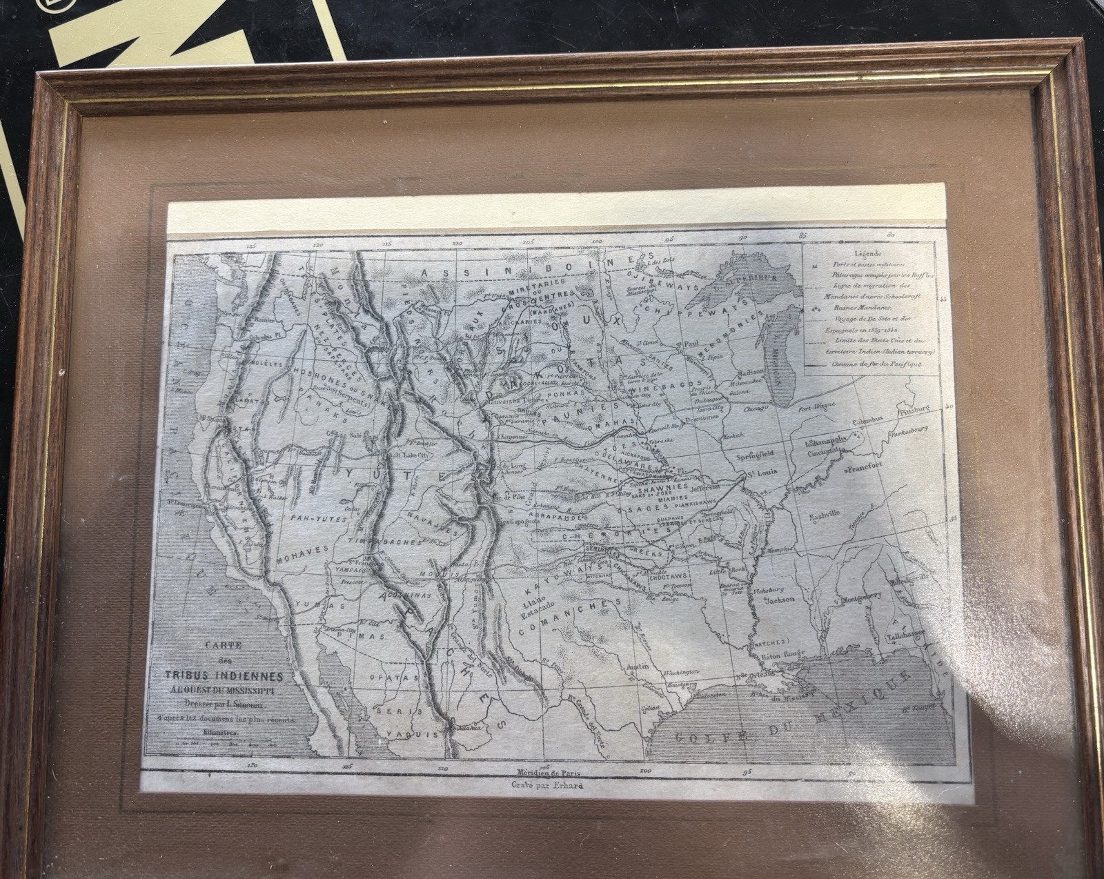 Framed French Map Print \